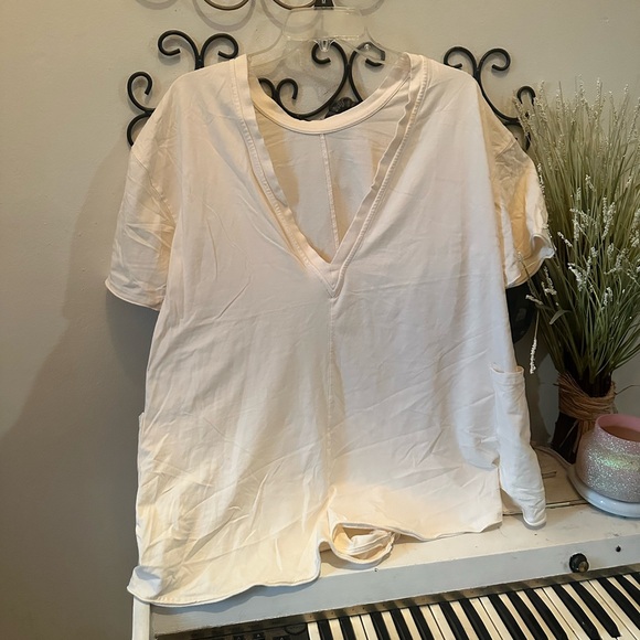 Free People Hot Shot T-Shirt Romper in Beach Clay Color Size XS with flaws - Picture 4 of 9